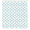 thumbnail image 3 of Ambesonne Turquoise Blue Shower Curtain, Crystal Diamond Form, 69"Wx84"L, Turquoise Pale Blue, 3 of 5