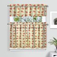 thumbnail image 2 of Kitchen Curtains 36 Inch Short - 3 Panel Set with Cute Farmhouse Egg & Chicken Print, Rod Pocket Window Curtain, 100% Polyester for Rustic Coop, Farm Kitchen, Easy Wash, 2 of 4