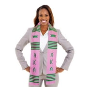 Pink and Green Kente Cloth Stole / Sash. Graduation