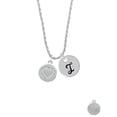 thumbnail image 2 of Delight Jewelry Silvertone Disc with Crystal Heart Silvertone Script Initial Disc - I - Charm Necklace, 20"+3", 2 of 4