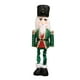 thumbnail image 3 of Cascanueces navideño, decoración navideña, figura telescópica de mesa, escultura Verde, 3 of 9