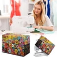 thumbnail image 1 of Floral Print Sewing Machine Cover, Protective Storage Bag With Waterproof and Scratch-Resistant Coating, for Home Craft Room, C, 1 of 6
