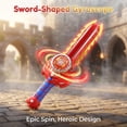 thumbnail image 4 of Glowing Pull String Spinning Sword Gyro, Light-up Battle Top Toy, High Speed Rotation Interactive Combat Game, Exciting Indoor Entertainment Fun, Red, 4 of 5