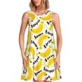 thumbnail image 1 of Fotbe Banana Fruit Vestido de Verano sin Mangas para Mujer – Vestido Midi Línea A, Estilo Camiseta Floral, Vestido Playero Casual y Fluido, 1 of 7