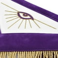 thumbnail image 3 of Grand Master Blue Lodge Apron - Majestic Purple Velvet with Gold Bullion Embroidery and Golden Braid Fringe, 3 of 5