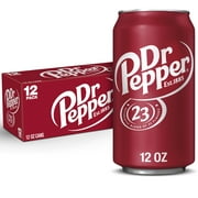 Dr Pepper Soda Pop, 12 fl oz, 12 Pack Cans