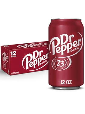 Dr Pepper Soda, 12 fl oz cans, 12 pack