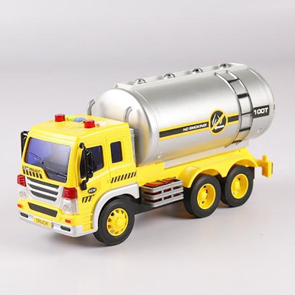 Godderr Toddler Toys Simulation Tanker Engineering Car, Sound and Light Toys, Inertia Car , Kids Gifts 11.8*3.4*5.5in