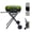 Green, variant on 2 Burner Propane Gas Grill with Dual Cooking Surfaces, Porcelain Grate & Extra Griddle, Push-Button Ignition, Foldable Portable BBQ with Wheels for Backyard Patio Camping