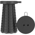 thumbnail image 1 of Portable Folding Stool, Camping Stool, Telescopic Height Adjustable 7-45cm, Telescopic Stool Backpack Stool--S-Black, 1 of 5