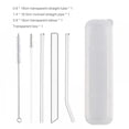 thumbnail image 2 of Reusable Glass Drinking Straws, Healthy Boba Smoothie Straws, ECO Friendly - BPA Free, with Cleaning Brush and Storage Box, 2 of 11