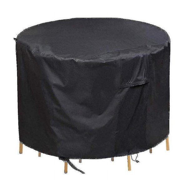 Cubierta redonda a prueba de polvo e impermeable para muebles, cubierta protectora para muebles de mesa de jardín al aire libre Hy