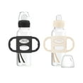 thumbnail image 1 of Botella estrecha Dr. Brown's® Milestones para sorber con mangos™ 8oz 250mL libre de BPA negro y crudo paquete de 2 6m+, 1 of 5