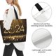thumbnail image 3 of Balery 2024 Happy New Year Bolsa Tote Estilo Estético con Cremalleras, Bolsa de Hombro, Bolsa de Compras Grande y Plegable, 3 of 8
