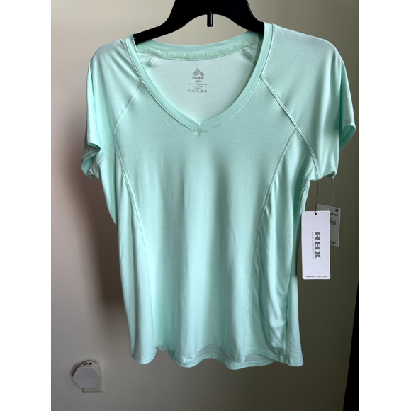 RBX Active Women's Fit active Short Sleeve T-Shirt Top Size S $38 in breezy Blue