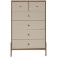 thumbnail image 3 of Manhattan Comfort Joy 6 Tiroirs en Blanc et Marron, 3 of 11