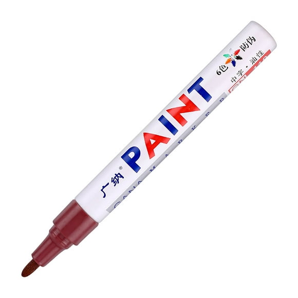 Brown Waterproof Permanent Paint Marker – 5ml Pen for Rubber, Metal & Tire Tread