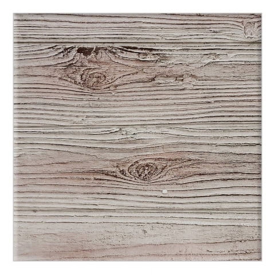 Pure Garden 15.1", 12.1" and 9.6" Large Square Rustic Wood-Look Outdoor Flower Planter Pots, Set of 3 (Gray)