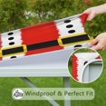 thumbnail image 6 of Red Christmas Santa Costume Pattern Square Fitted Tablecloth with Elastic Edge,Square Table Cover,Washable Elastic Table Cover for Home Kitchen Party Decor 34"x34", 6 of 6