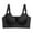 Black, variant on Plus Size Women's Push Up Bra, Full-Coverage Underwire Bra, Hide Back Fat Deep Cup Bra, Sculpting Uplift Bra Black 44D
