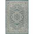 thumbnail image 6 of JONATHAN Y SMB101C-4 Sinjuri Medallion Textured Weave Teal Blue/Gray 4 ft. x 6 ft. Indoor/Outdoor Area Rug, Pet Friendly, Stain Resistant, Easy to Clean, for Patio, Living Room; Kitchen, Bedroom, 6 of 12