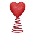 thumbnail image 3 of Valentine Day Tree Topper, 2026 New 6 Inch Glitter Heart Topper, Cute Red Heart Ornament for Home Decor, Unique Spiral Tree Topper for Valentine's Day Party (1Pcs), 3 of 8