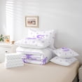 thumbnail image 6 of Castle Fairy Monogrammed Letter S 7 Pieces Bedding Comforter Set for Teens Boys Girls,Kawaii Bow Full Bedding Set Lightweight,Geometric Stripes Fitted Sheet Flat Sheet,Super Cozy Room Decor, 6 of 8