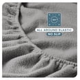 thumbnail image 5 of Super Soft Fleece Fitted Sheet - Twin Extra Long Size - Extra Plush Polar Fleece, No-Pilling - Deep Pocket - All Season Cozy Warmth (Twin XL, Light Grey), 5 of 5