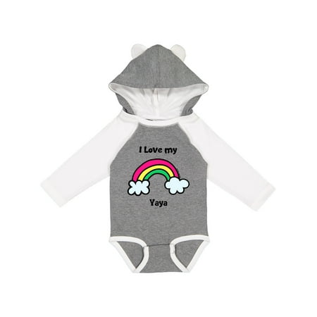 

Inktastic I Love my Yaya Gift Baby Boy or Baby Girl Long Sleeve Bodysuit