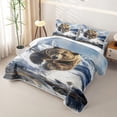 thumbnail image 3 of Homewish Safari Bear Bed Spread Queen,Lake House Waterfall Queen Coverlet Set,3-Piece, 3 of 7