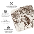 thumbnail image 3 of Lsque Western Desert Cowboys3 Pattern 4" Drink Coasters Set of 4, PVC Leather Absorbent Coasters, Table Coaster Set Decorative Coffee Cup Coasters Housewarming Gift -Square, 3 of 6