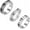 Silver set 2, variant on 3Pcs Stainless Steel Fidget Spinner Ring for Women Men Wedding Band Rings Set Anxiety Stress Relieving
