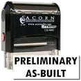 thumbnail image 1 of Large Self-Inking Preliminary As-Built Stamp with Yellow Ink, 1 of 4