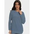 thumbnail image 2 of Women's Long Sleeve Knitted Crew Neck T-shirt, 2 of 6