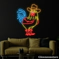 thumbnail image 3 of Glowneon Cowboy Chicken Neon Sign, Chicken Cowboy Led Sign, Animal Neon Light, Cowboy Led Light, 3 of 5