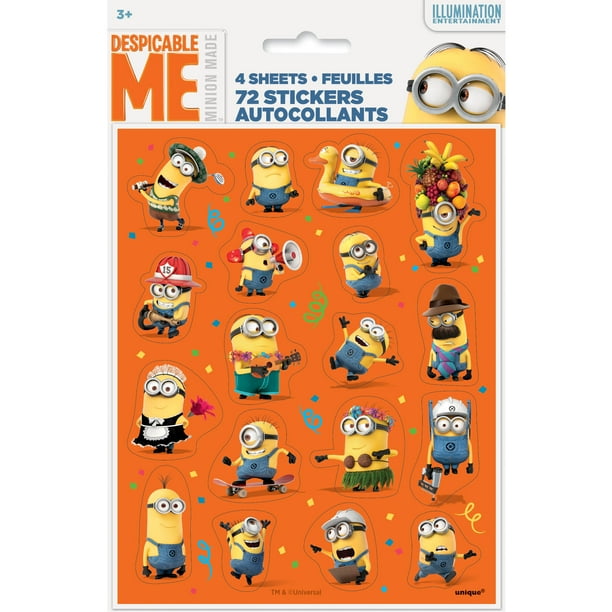 Despicable Me Minions Sticker Sheets, 4ct