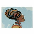 thumbnail image 1 of Folk Art Cutting Board, Side Portrait Painting of Woman in Traditional Clothes and Feather Earring, Decorative Tempered Glass Cutting and Serving Board, in 3 Sizes, by Ambesonne, 1 of 2