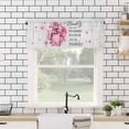 thumbnail image 4 of Kitchen Curtains Valances for Small Windows, Rustic Pink Flowers Short Curtain Valance for Living Room, Fashion Perfume Rod Pocket Blinds Window Printed Drapes 1 Panel 54x18 Inch, 4 of 6