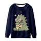 thumbnail image 1 of Suéter de cuello redondo de moda informal para hombre, jersey con estampado de dinosaurio 3D, camisetas de manga larga Pompotops  oipoqjl38663, 1 of 7