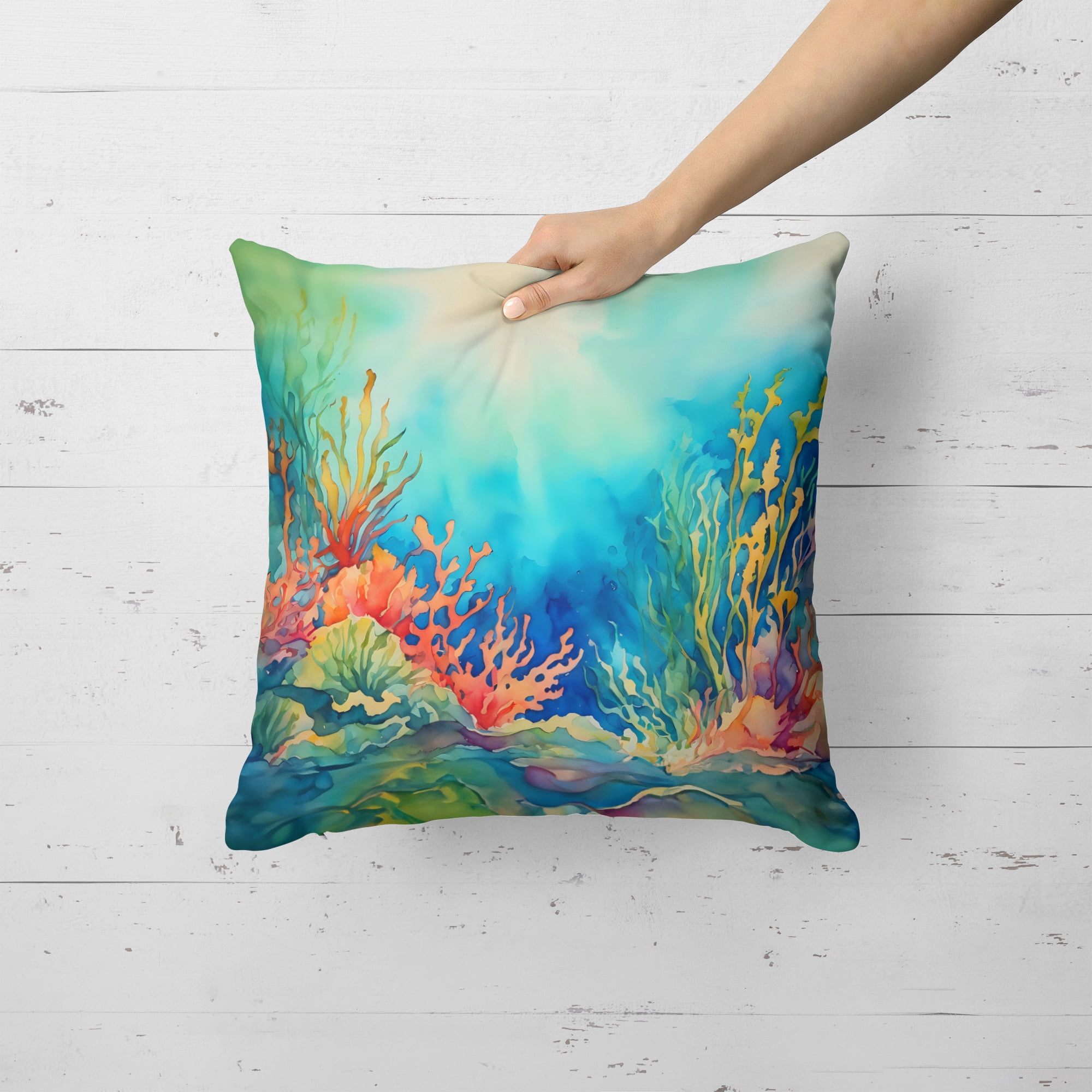 Seaweed Throw Pillow 18 in x 18 in