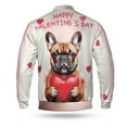 thumbnail image 2 of Happy Valentine's Day French Bulldog Brings Love Heart All Over Print 3D Baseball Jacket Dog Lover Gifts Bomber Jacket Softball - 02028, 2 of 6