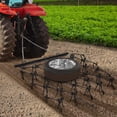 thumbnail image 2 of QinaQin Black Mesh Rake, Towable Chain Rake with Fixed Roller, Used for Soil Breaking and Pasture Maintenance, 2 of 8