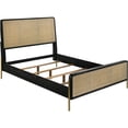thumbnail image 3 of JERFIT 4-Piece Eastern King Bedroom Set with Rattan Headboard, Black and Natural Finish, Dresser, Mirror & Nightstand, 3 of 10