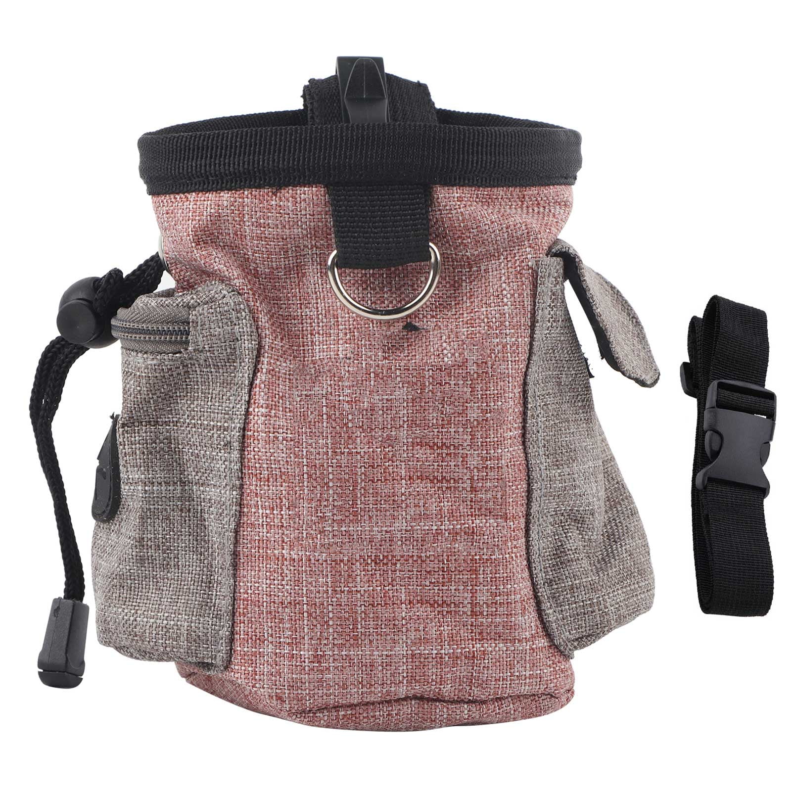 Dog Training Treat Bag, Elastic Buckle Detachable Portable Pet Feed Pocket, Cotton Linen Dog Training Treat Bag Puppy For Pet Dog Pet Feed Pocket