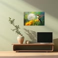 thumbnail image 4 of ZHONGYUTONG Hummingbird Wall Art Canvas White and Green Yellow Dandelion Picture Abstract Bird Poster Painting for Bedroom Decor Framed (16.00" x 24.00"), 4 of 5