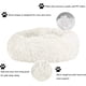 thumbnail image 5 of Cama redonda para perros y gatos CHAO cojín suave de felpa tipo donut 50 cm blanco, 5 of 5