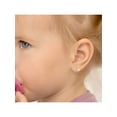 thumbnail image 4 of 925 Sterling Silver 4mm CZ Stud Screw Back Solitaire Earrings Young Girls Teens, 4 of 7
