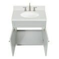 thumbnail image 4 of Ariel Hamlet 30 In. Oval Sink Bathroom Vanity With Carrara White Quartz Countertop 1.5 Edge In Grey, 4 of 9