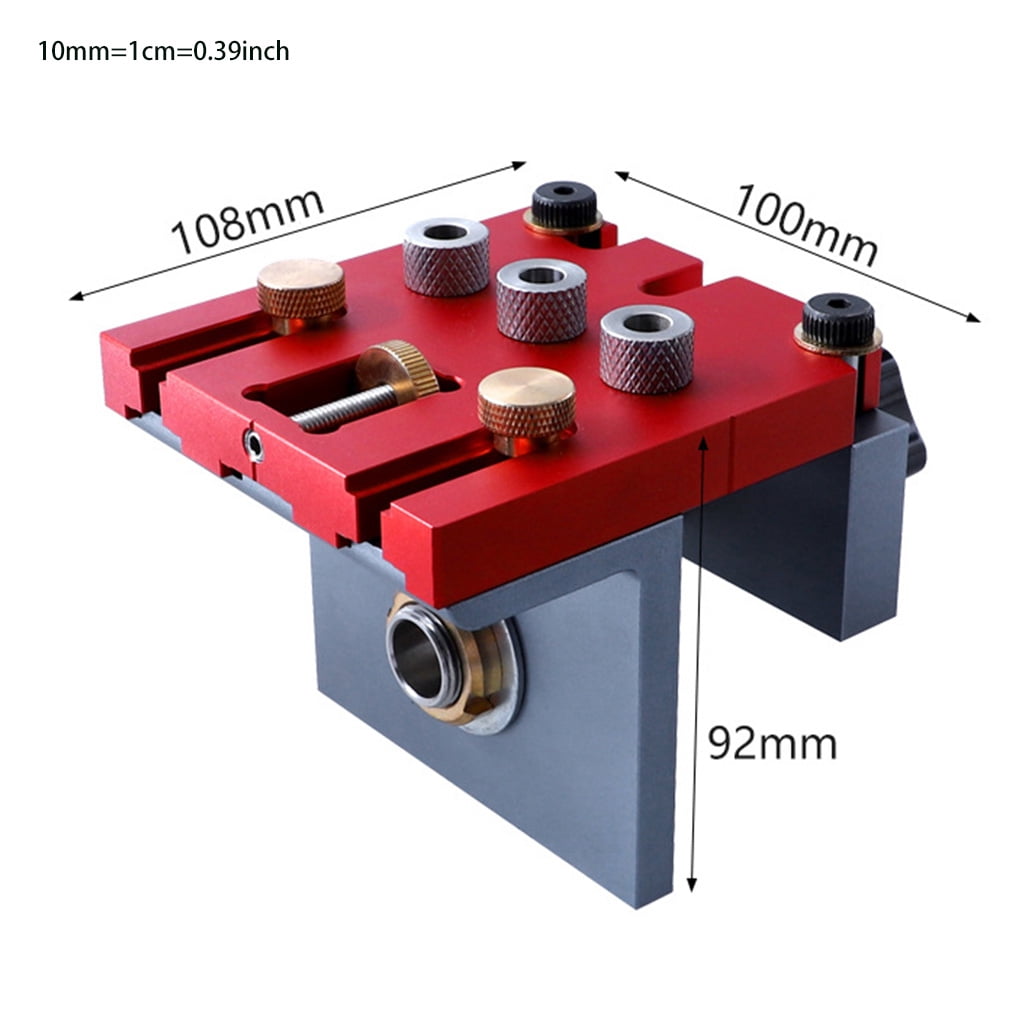 MOMOJIA 3-in-1 Punch Locator Aluminum Alloy Pocket Hole Adjustable Jig Set Positioning Clip Wardrobe Door Position Home Hardware