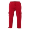 thumbnail image 2 of Mens Loose Cargo Pants Cual Drawstring Eltic Waist Wide Leg Athletic Sweatpants Outdoor Trousers, 2 of 5